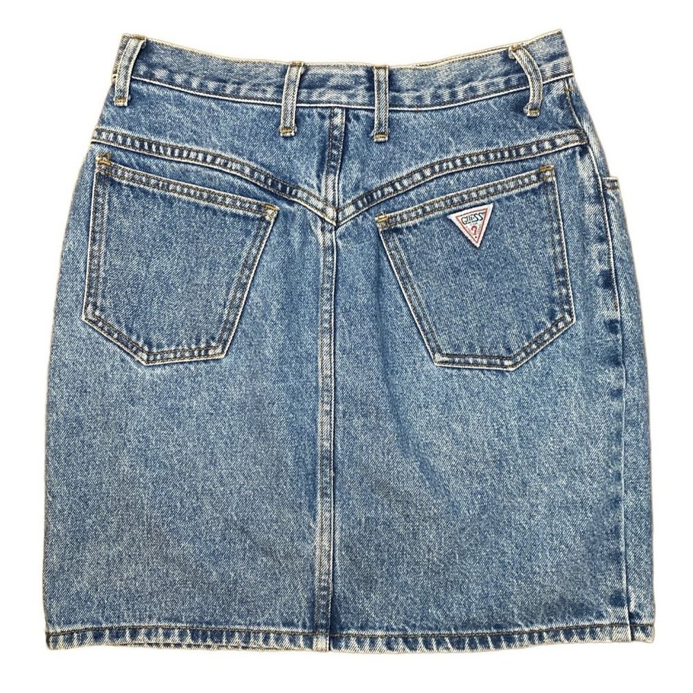 Guess vintage light wash denim jean skirt made in USA size 31